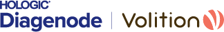 Hologic Diagenode and Volition Logos