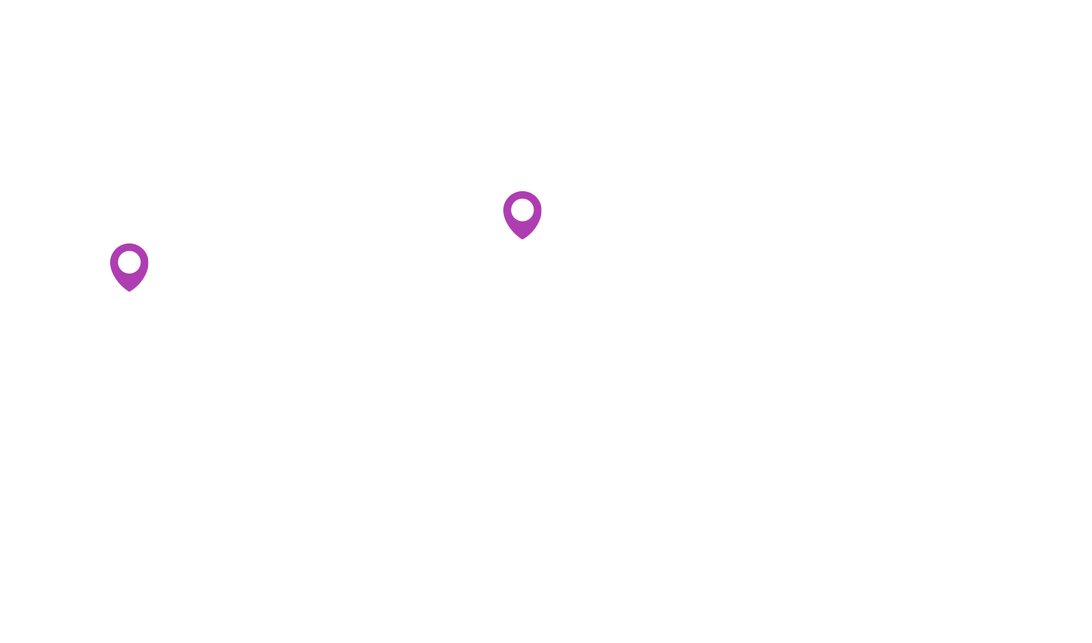 Map showing our Facilities